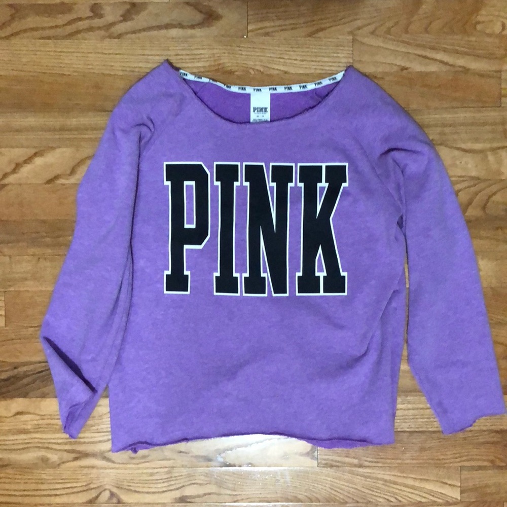 Victorias Secret PINK cutoff sweatshirt purple
